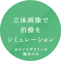 立体画像で治療をシュミレーション　※マウスピース型矯正装置の場合のみ