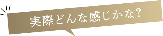 実際どんな感じかな？